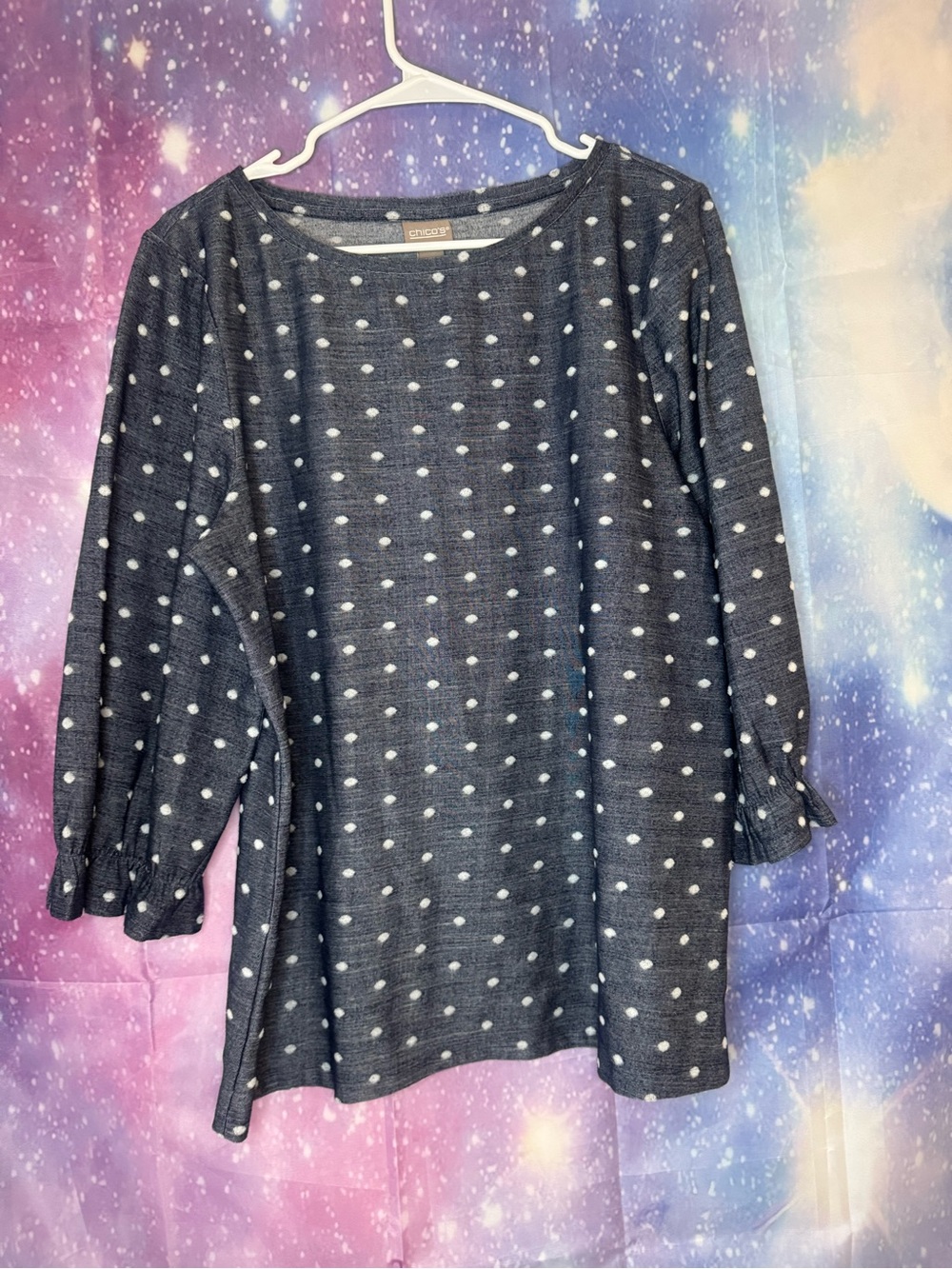 Chicos polka dot blouse size Chicos 3